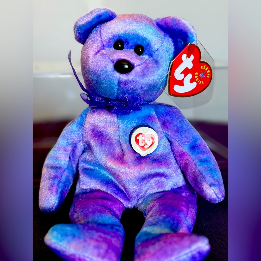 Ty Beanie Babies Clubby IV Official Club Silver Button- Rare- Retired 2001